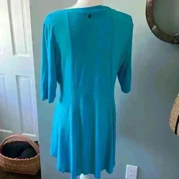 New with tags Soft Surroundings aqua high low tunic L - Picture 3 of 5